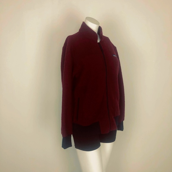 Patagonia Woolyester Fleece Jacket Coat Oxide Red - Picture 4 of 6